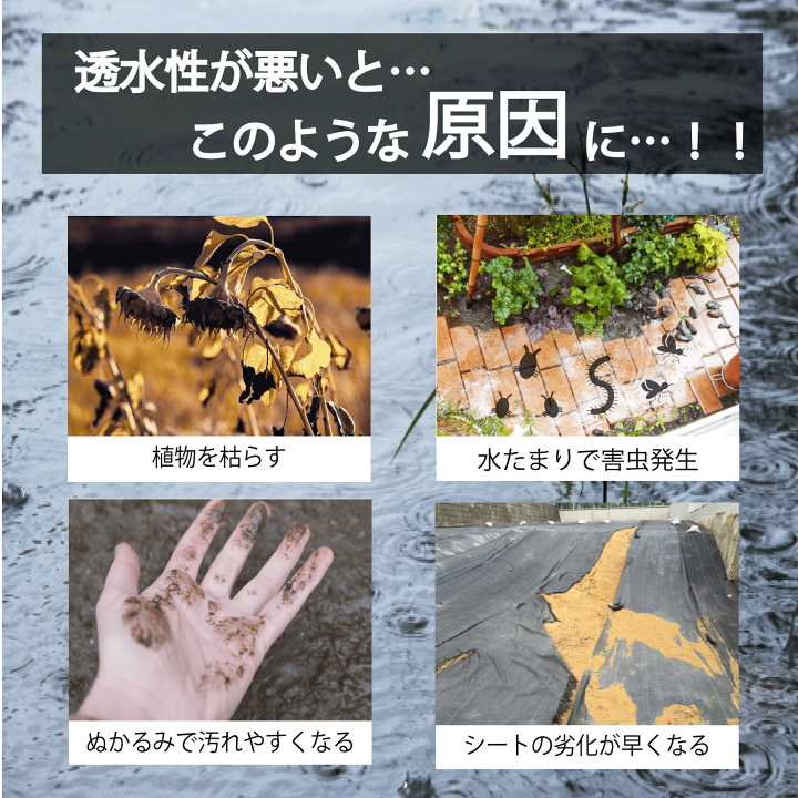 楽天市場】防草シート 1m×30m 300g/m2 2本セット 高耐久 雑草防止