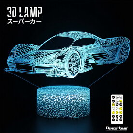 3D ライト ランプ スーパーカー スポーツカー 自動車 イリュージョン テーブルランプ ナイトライ スーパー スポーツ カー 電池式 USB電源 インテリア照明 間接照明 3Dランプ 3Dスタンドライ プレゼント スタンドライト 贈り物 ギフト かわいい 子供部屋 おしゃれ