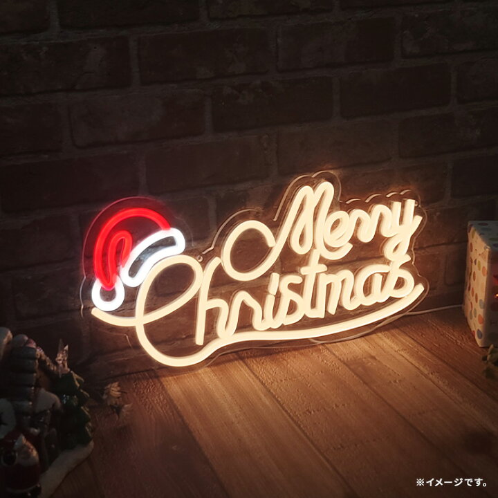 楽天市場】LED ネオンサイン メリー クリスマス Merry Christmas 雪 