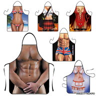 エプロン コスチューム 仮装 仮装 変装 3D プリント 防水 エプロン 筋肉 セクシー ナース ビキニ ブラジ…