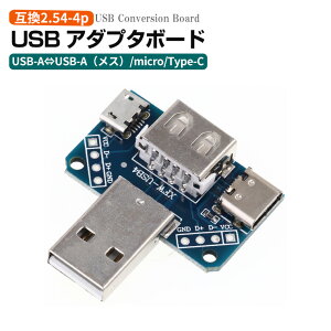 USBA_v^{[h 2.54-4PΉ USB-A(X)/Micro/Type-C ϊ ݊ڑW[ DIYdqHp Type-C dW[ dϊ dqHp