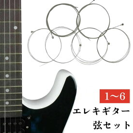 エレキギター弦 6本セット 0.009-0.042 定番ゲージ 弦交換用 真空パック 保存可能 初心者～上級者対応 ギターアクセサリー