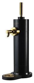 グリーンハウス ビール サーバー スタンド 型 超音波式 保冷剤 1セット付属 ハンドル色 ゴールド 本体色 ブラック GH-BEERF-BK