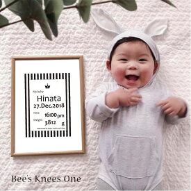 出産祝いに！ベビーポスター『ストライプとティアラ』1人用 オーダーメイド