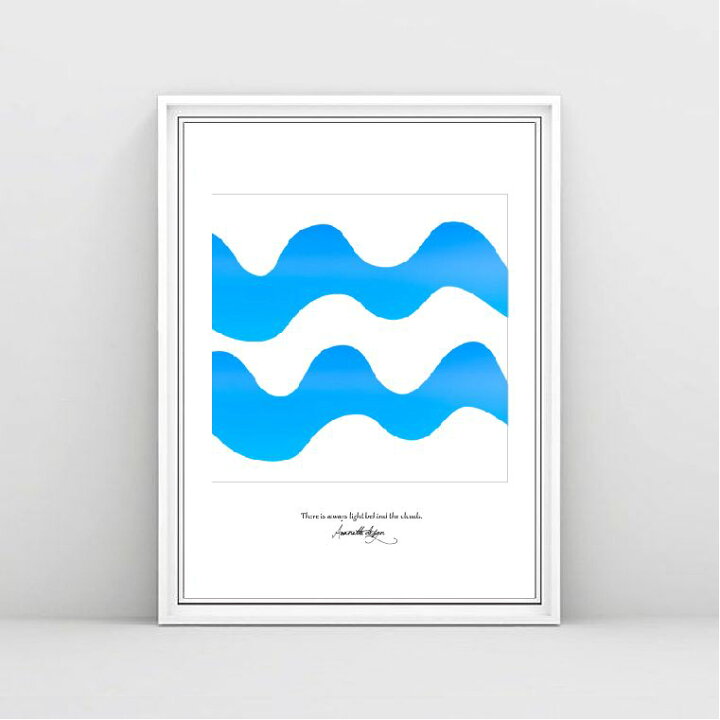 楽天市場 Lot No 1 50限定商品 空の向こうは いつも青空 アートポスター A3 297mm 4mm モダンデザイン 波 Bees Knees One