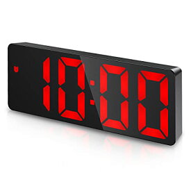 【5月限定!全商品ポイント2倍セール】デジタルLED時計 目覚まし時計 置き時計 卓上時計 温度表示 カレンダー表示 明るさ調整 調光可能 大画面 アラーム機能 音声制御機能 スヌーズ機能付き
