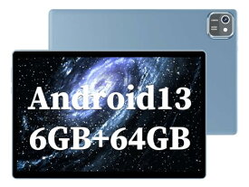 【5月限定!全商品ポイント2倍セール】2024 Android 13 タブレット 10インチ wi-fiモデル 6GB+64GB+512GB拡張可能, IPS 1280*800 画面 6000mAh容量バッテリー 2.4G wifi Bluetooth GMS認証 GPS搭載 、 8MP/2MPカメラ Type-C