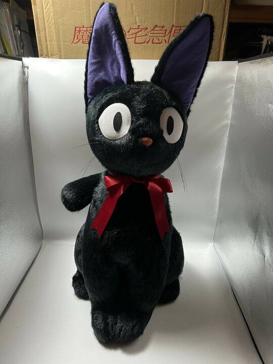 楽天市場】魔女の宅急便 黒猫 ジジ ぬいぐるみ LL ｢透明ラッピングver 