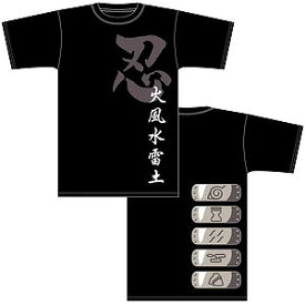 NARUTO 忍び五大国ハチガネTシャツ ブラック サイズ:XL