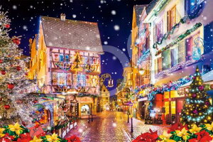 エポック社 1000ピース ジグソーパズル 海外風景 クリスマス イン コルマール−フランス (50×75cm) 11-614s のり付き ヘラ付き 点数券付き EPOCH
