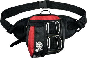 ノースウェイスポーツ ポーチ パークゴルフ、グラウンド・ゴルフ ウエストポーチ NSG−107WP ブラック/レッド