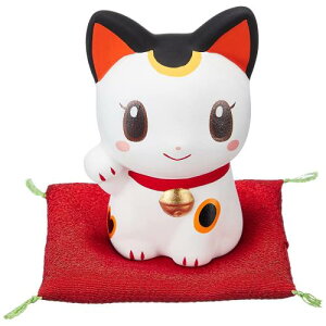 薬師窯 錦彩 鈴音お金 招き猫 高さ8cm にしだあつこ 7697