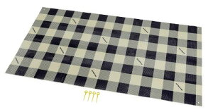 キャプテンスタッグ(CAPTAIN STAG) レジャーシート マット クッションレジャーシート 90×180cm 厚さ1mm 約1畳 収納バッグ付き ピン4本付き ギンガムチェック UB-3061