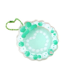 アクリル缶バッジケース【ケーキ】缶バッジ収納 ディスプレイ 57mm グリーン 緑