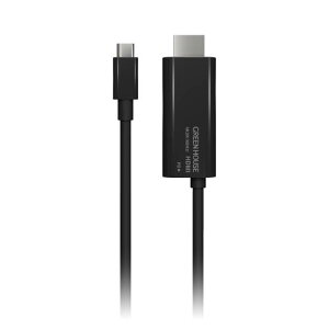 �O���[���n�E�X Type-C to HDMI �ϊ��P�[�u�� 2m 4K2K 60p Alt���[�h �~���[�����O iPhone�݊��i �X�}�z �^�u���b�g PC �f���o�� GH-HALTC2-BK