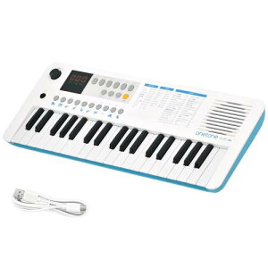 �����g�[��(Onetone) �d�q�L�[�{�[�h �~�j37���� LED�f�B�X�v���C���� USB-MIDI�Ή� ���{��\�L OTK-37M/WHBL (USB�P�[�u���t��)