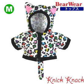 ぬいぐるみ用お洋服 ベアウェア パーカー レオパード M　春夏秋冬 衣装 コスチューム 着せ替え ぬい服 トップス
