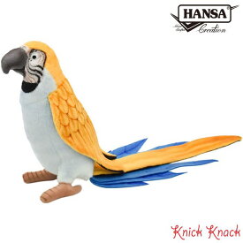 HANSA ハンサ オウム ブルー ぬいぐるみ BH3325 とり 鳥 リアル かわいい 動物