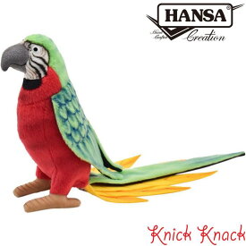 HANSA ハンサ オウム レッド ぬいぐるみ BH3326 とり 鳥 リアル かわいい 動物