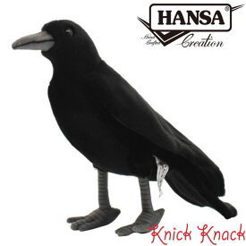 【送料無料】HANSA ハンサ カラス ぬいぐるみ BH6266 鴉 とり 鳥 リアル かわいい 動物