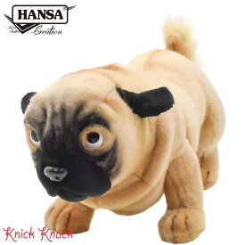 【送料無料】HANSA パグ BH2630　ハンサ リアル 動物 ぬいぐるみ いぬ 犬