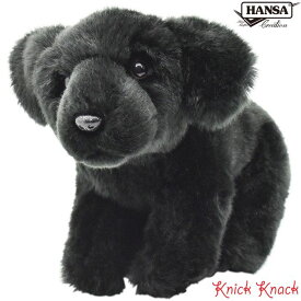 HANSA ハンサ ラブラドール ブラック ぬいぐるみ BH3975 いぬ 犬 リアル かわいい 動物