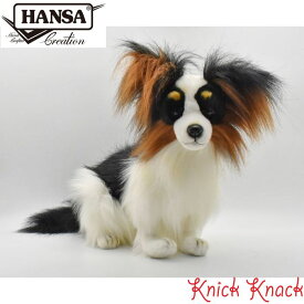 【送料無料】HANSA ハンサ パピヨン ブラック ぬいぐるみ BH3994 いぬ 犬 リアル かわいい 動物