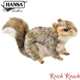 HANSA ハンサ ハイイロリス ぬいぐるみ BH4840 灰色栗鼠 リアル かわいい 動物