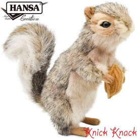 HANSA ハンサ ハイイロリス ぬいぐるみ BH4841 灰色栗鼠 リアル かわいい 動物