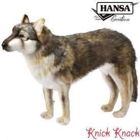 【送料無料】HANSA ハンサ オオカミ ぬいぐるみ BH6760 狼 リアル かわいい 動物