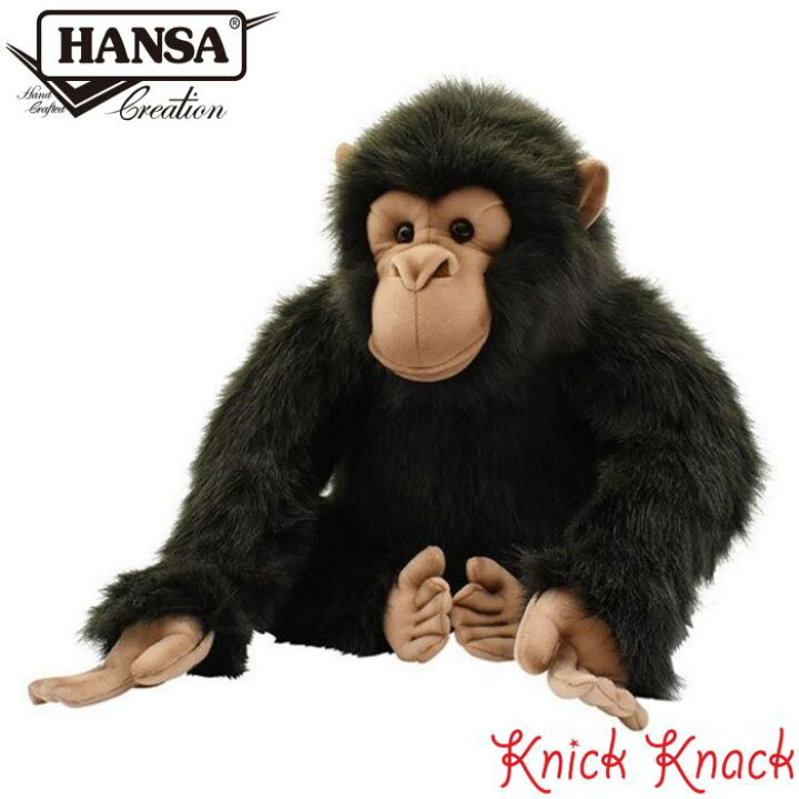 楽天市場 送料無料 リアル 動物 ぬいぐるみ Hansa ハンサ チンパンジー サル 1759 ギフト対象外 かわいい サプライズ 動物 置物 おすすめ プレゼント プチギフト 誕生日 お祝い クリスマス 父の日 バレンタインデー ホワイトデー 母の日 敬老の日 ニックナック
