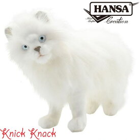 【送料無料】HANSA ハンサ シロネコ ぬいぐるみ BH4222 猫 リアル かわいい 動物