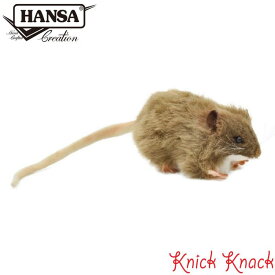HANSA ハンサ チャイロネズミ ぬいぐるみ BH5577 茶色鼠 リアル かわいい 動物