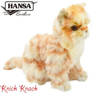 HANSA ネコ 仔 ジンジャー BH6492 ハンサ リアル 動物 ぬいぐるみ グッズ 雑貨 置物 オブジェ インテリア 猫