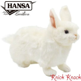 HANSA ハンサ ユキウサギ ぬいぐるみ BH4671 雪兎 リアル かわいい 動物