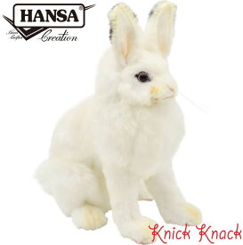 HANSA ハンサ シロウサギ ぬいぐるみ BH5842 しろうさぎ リアル かわいい 動物