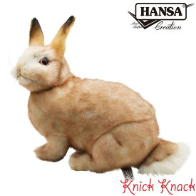 【送料無料】HANSA ハンサ ウサギ クリーム ぬいぐるみ BH7797 兎 リアル かわいい 動物