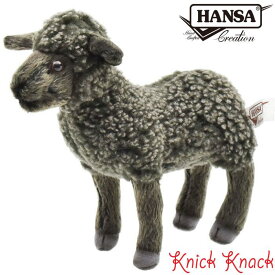 HANSA ハンサ クロヒツジ 仔 ぬいぐるみ BH4561 羊 リアル かわいい 動物
