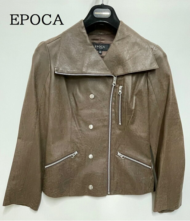 楽天市場】【EPOCA】エポカ 羊革 ライダースジャケット レザーブルゾン 