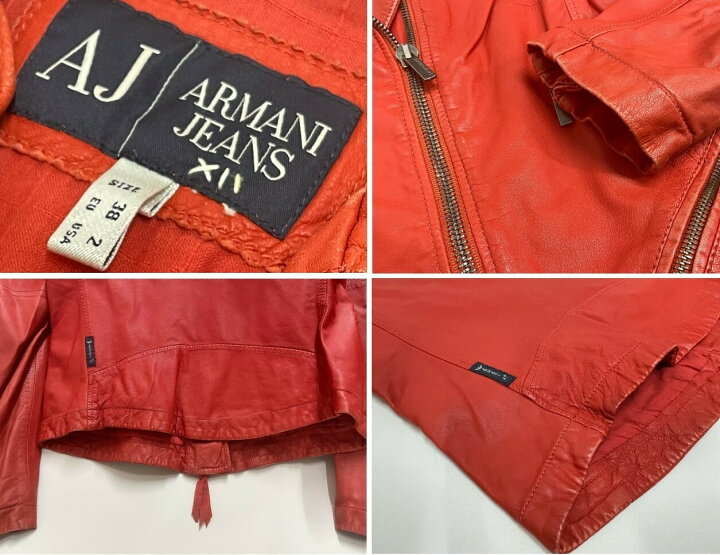 楽天市場】AJ【ARMANI JEANS】アルマーニジーンズ レザーライダーズ 