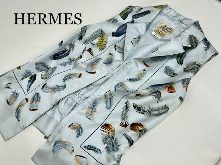 楽天市場】エルメス【HERMES】Parisシルクベスト・ジレ 羽 