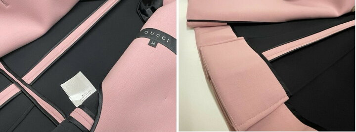 楽天市場】グッチ【GUCCI】ピンク ウールコート ボンディング素材 P 