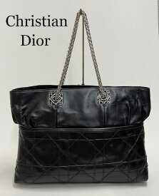 【Chritian Dior】クリスチャンディオール　チェーンショルダーバッグ　Dior Granville（グランヴィル）　チェーンバッグ　黒　ブラック　ランクA（中古）