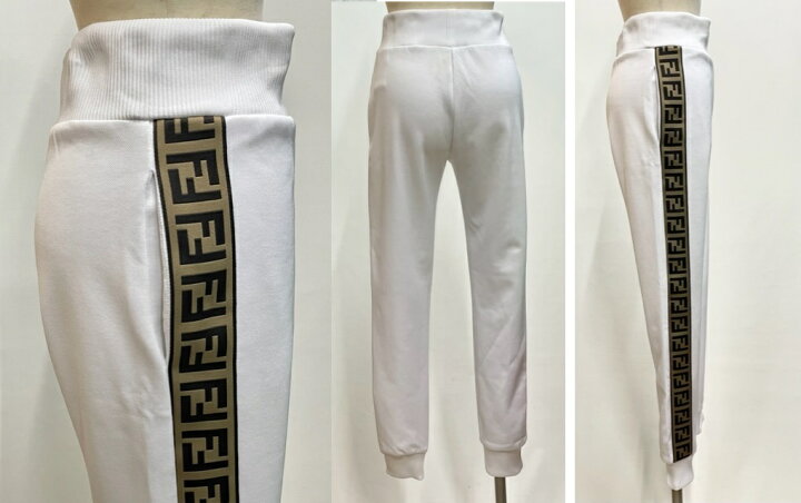 楽天市場】フェンディ【FENDI 】 ジョガーパンツ FF ズッカ柄 白  