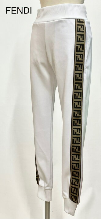 楽天市場】フェンディ【FENDI 】 ジョガーパンツ FF ズッカ柄 白  