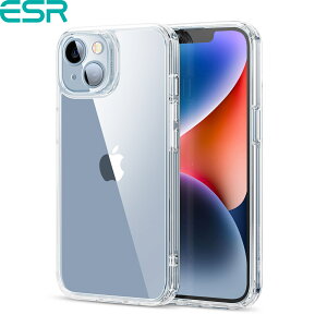 ESR iPhone 14/13/14 Pro/14 Plus/14 Pro Max �P�[�X �K���X�P�[�X ���ς��ɂ��� ���� 9H�w�� �X�g���b�v�z�[���t�� ���ɋ��� �����K���X �Ռ��z�� �_��ȃt���[�� �N���A ICE Shield Case for iPhone 14/13/14 Plus/14 