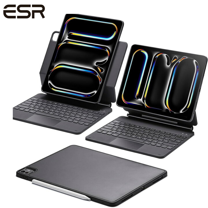 楽天市場】ESR iPad Pro 13/11インチ M4 2024 キーボード付きケース 