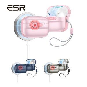 ESR AirPods Pro 2/1P[XiHaloLockjAirPods Pro (USB-C)Ή MagSafeΉ }OlbgWbN Xgbvth~یJo[ PulseV[Y yKiz