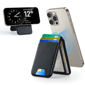 ESR MagSafe�Ή� �J�[�h�P�[�X �E�H���b�g �X�}�z�X�^���h RFID�h�~ 5�����[ iPhone17/17 Pro/17 Pro Max/Air iPhone16/15/14/13/12 �Ή� ���C�z�� �X���� HaloLock �y�������K�i�z