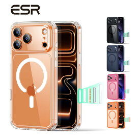 ESR iPhone 17/17 Pro / 17Pro Max / Air MagSafe対応 米軍MIL規格の保護 カメラコントロールボタンカバー付き 磁気スマホケース 傷防止背面 クリア ESR Classic ハイブリッドケース (HaloLock) -【国内正規品】